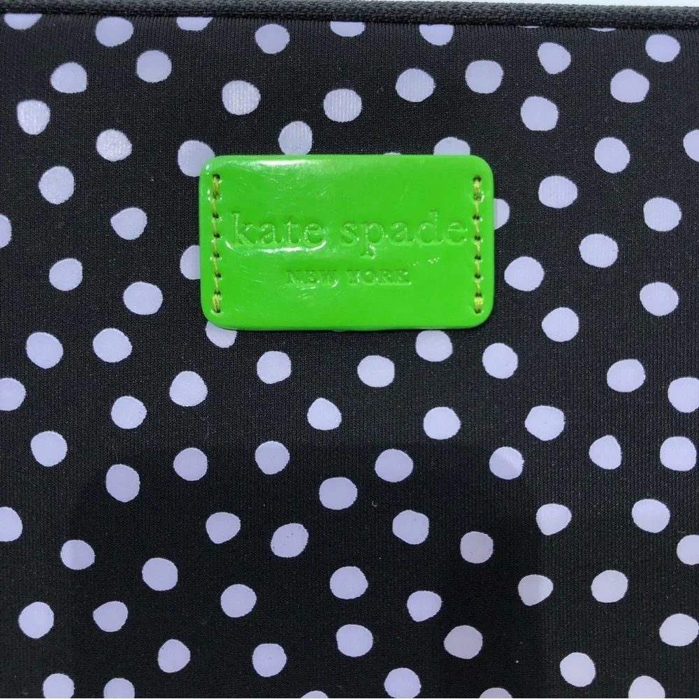 Kate Spade New York Black White Polka Dot Zip Around Tablet Sleeve NEW
